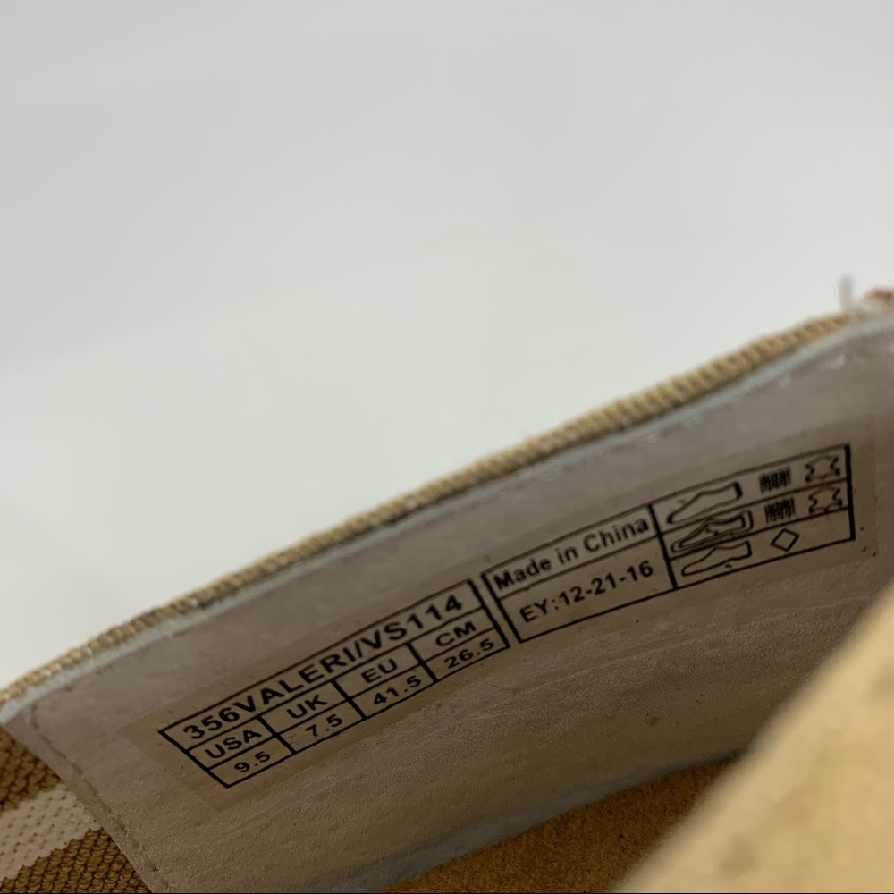 Vionic Valeri Striped Espadrille Flats Tan & White - Picture 13 of 15